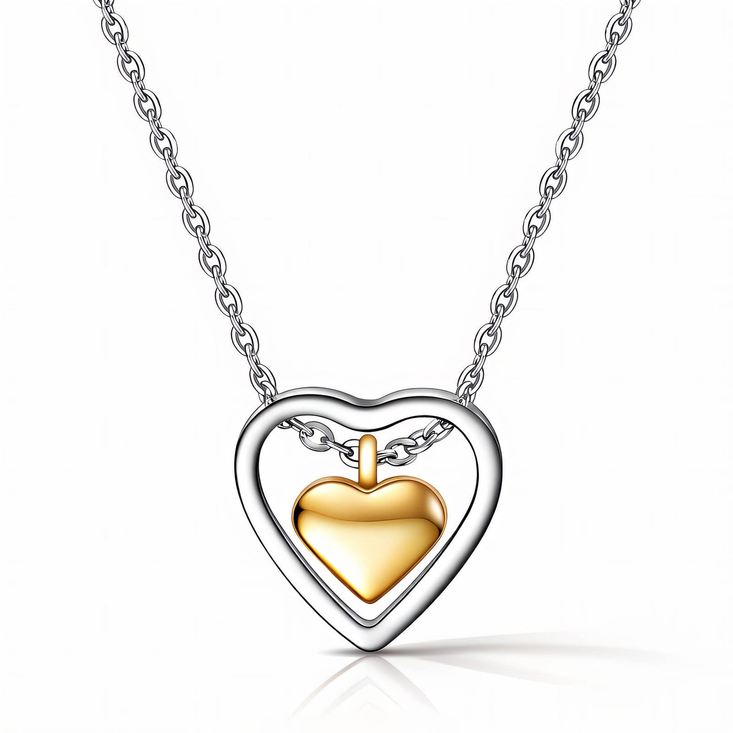 Colier Two-Tone Heart