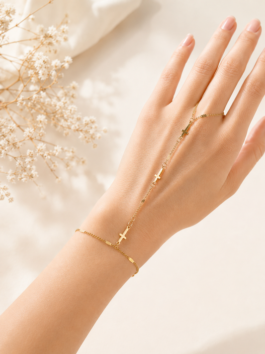 Bratara- Hand Chain Cross